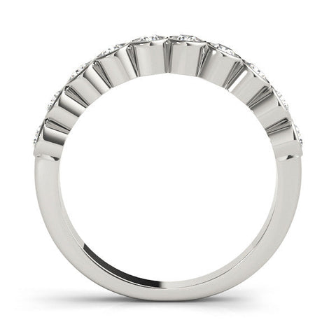 Platinum Bezel Set Round Diamond Eternity Band