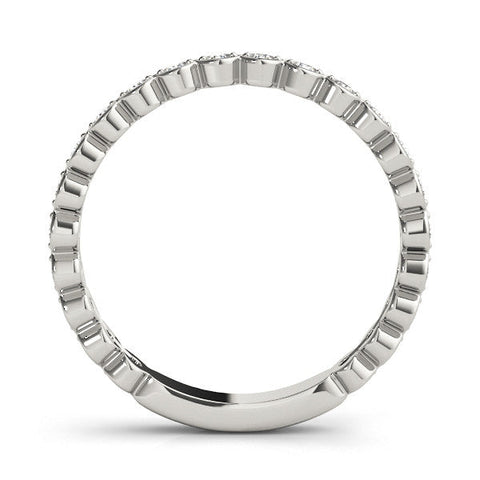 Platinum Diamond Bezel Set Round Eternity Band