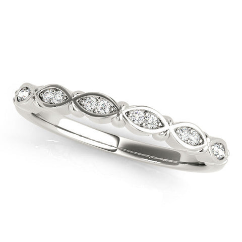 White gold Marquise Diamond Bezel Set Eternity Band