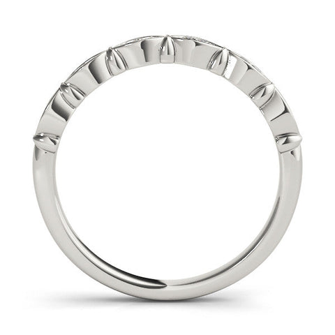 White gold Marquise Diamond Bezel Set Eternity Band