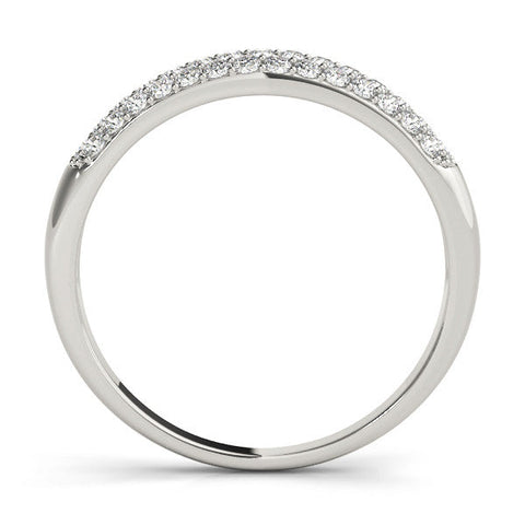 Platinum Pavé Round Diamond White Gold Eternity Band