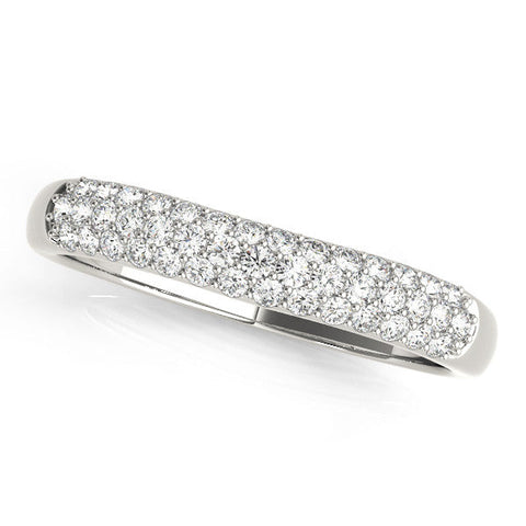 White gold Pavé Round Diamond White Gold Eternity Band