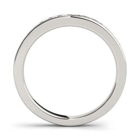 White gold Princess Cut Channel Set Diamond Wedding Band