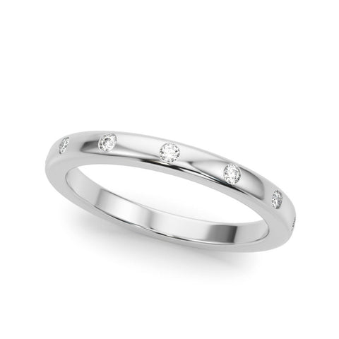 White gold Round Bezel-Set Diamond Eternity Band