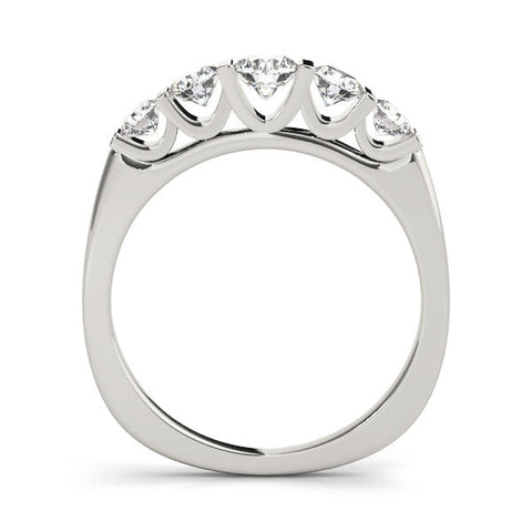 Platinum Round Brilliant Channel Set Diamond Band