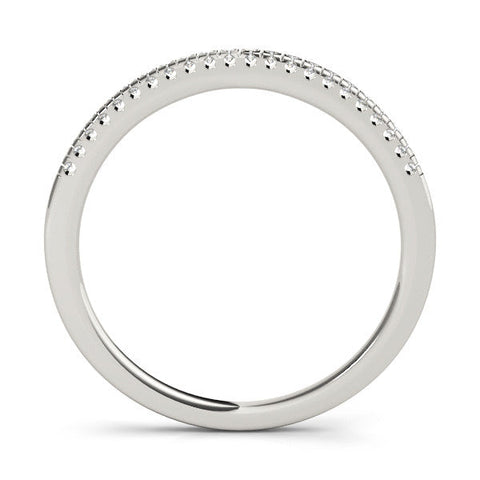 Platinum Round Cut Diamond Pavé Set Eternity Band