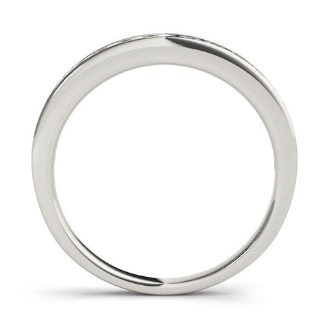 Platinum Round Diamond Channel Set White Gold Band