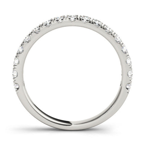 Platinum Round Diamond Eternity Band with Prong Setting
