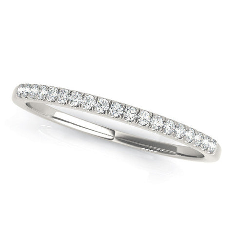 Platinum Round Diamond Pavé Eternity Band