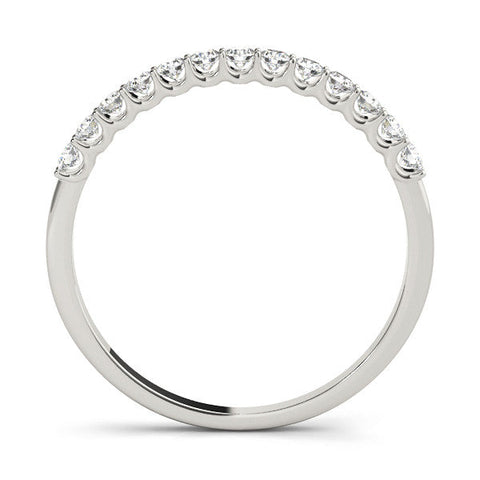 Platinum Round Diamond Pavé Half-Eternity Band
