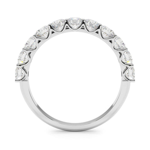 White gold Round Diamond Shared Prong Eternity Band