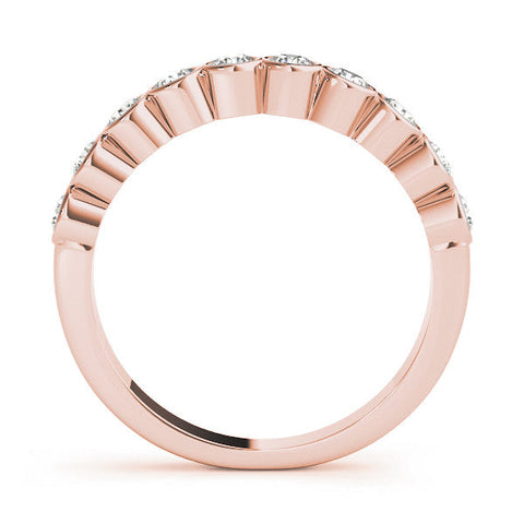 Rose gold Bezel Set Round Diamond Eternity Band