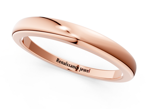 Rose gold Classic Plain Metal Band
