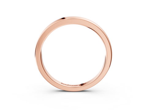 Rose gold Classic Plain Metal Band