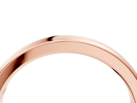 Rose gold Classic Plain Metal Band