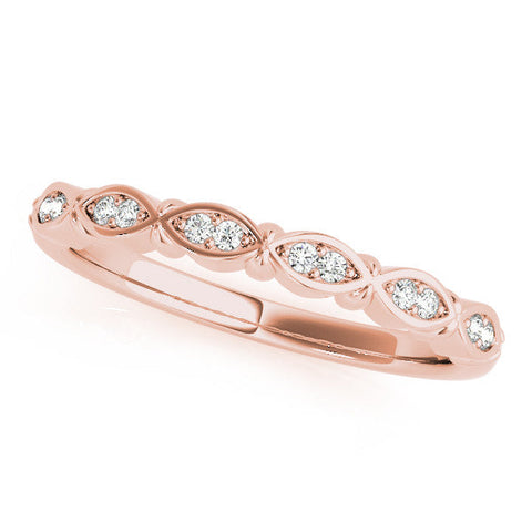 Rose gold Marquise Diamond Bezel Set Eternity Band