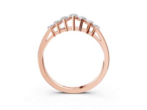 Rose gold Marquise Diamond Prong-Set Half-Eternity Band