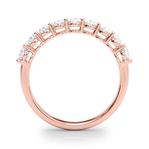 Rose gold Oval Diamond Prong-Set Eternity Band