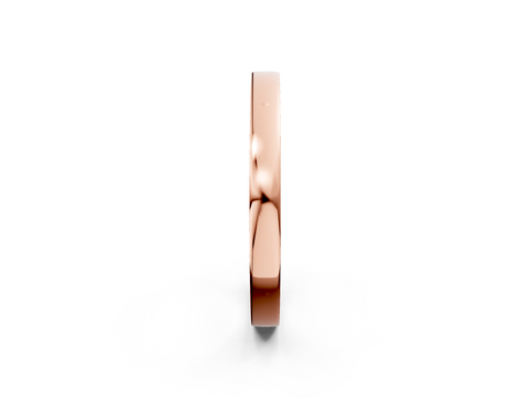 Rose gold Pavé Round Diamond Channel-Set Platinum Band