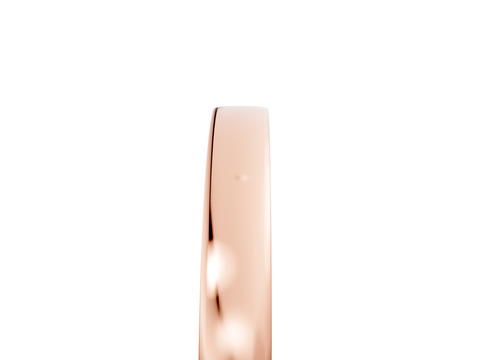 Rose gold Pavé Round Diamond Channel-Set Platinum Band