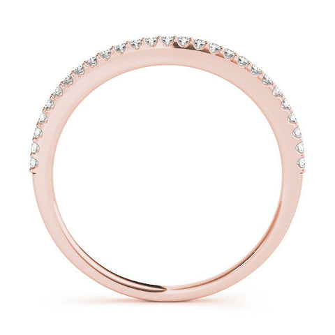 Rose gold Pavé Round Diamond Eternity Band with Micro Prong Setting