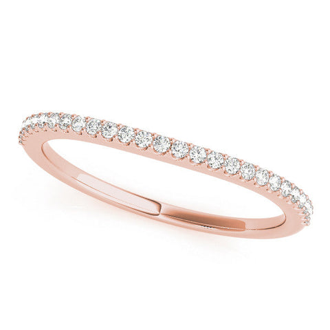 Rose gold Pavé Round Diamond Eternity Band with Micro Prong Setting
