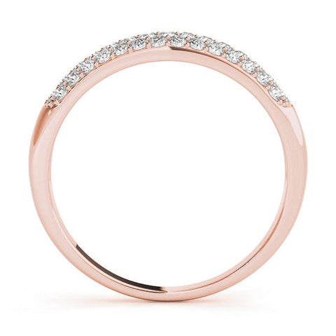 Rose gold Pavé Round Diamond White Gold Eternity Band