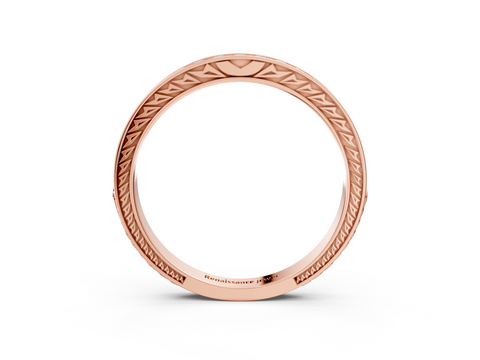 Rose gold Round Cut Diamond Pavé Eternity Band with Channel Setting
