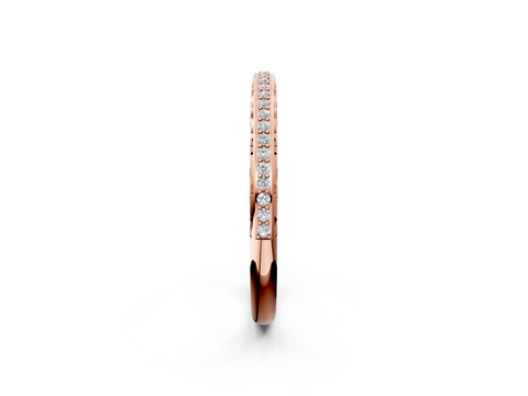 Rose gold Round Diamond Channel Set Eternity Band with Filigree Detailing