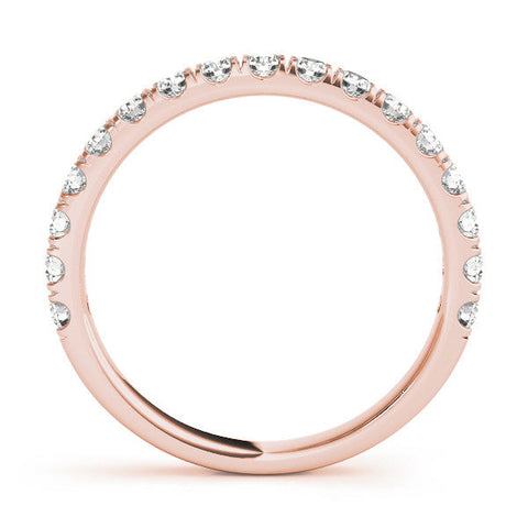 Rose gold Round Diamond Eternity Band with Prong Setting