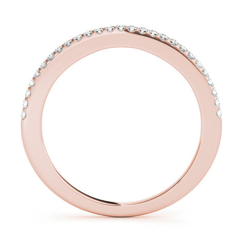 Rose gold Round Diamond Pavé Eternity Band with Micro Prong Setting