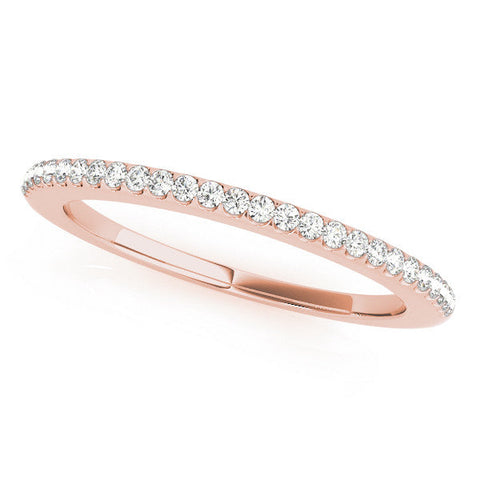 Rose gold Round Diamond Pavé Eternity Band with Micro Prong Setting