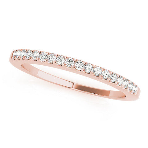 Rose gold Round Diamond Pavé Eternity Band with U-Prong Setting