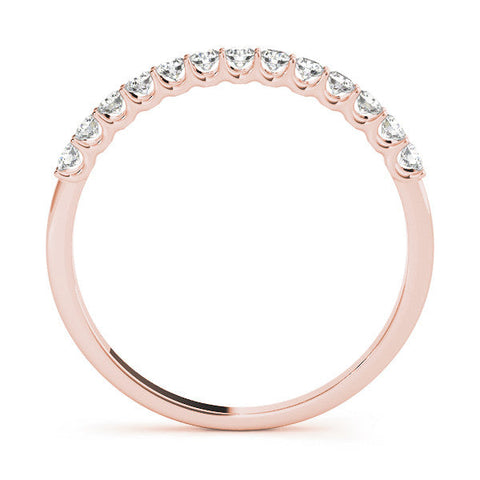 Rose gold Round Diamond Pavé Half-Eternity Band