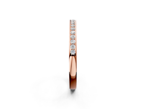 Rose gold Round Diamond Pavé Set Half-Eternity Band