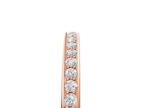 Rose gold Round Diamond Pavé Set Half-Eternity Band