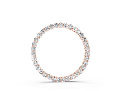 Rose gold Round Diamond Prong-Set Eternity Pendant