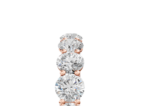 Rose gold Round Diamond Shared Prong Eternity Band