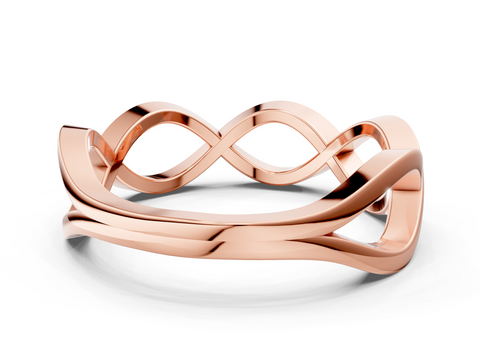 Rose gold Twisted Infinity Band with No Stone