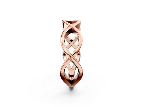 Rose gold Twisted Infinity Band with No Stone