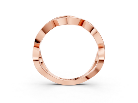 Rose gold Twisted Infinity Band with No Stone