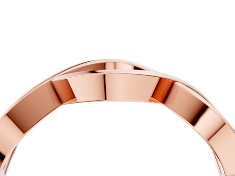Rose gold Twisted Infinity Band with No Stone