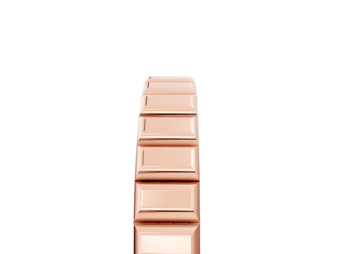Rose gold White Gold Ribbed Eternity Band