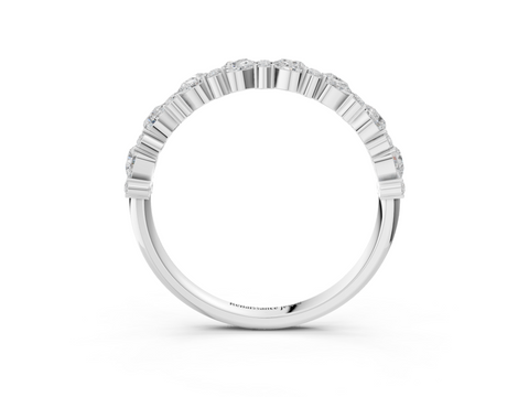 Platinum Pear & Round Diamond Wedding Band
