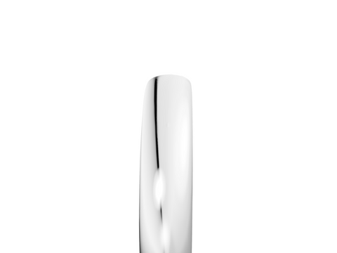 White gold Classic Plain Metal Band