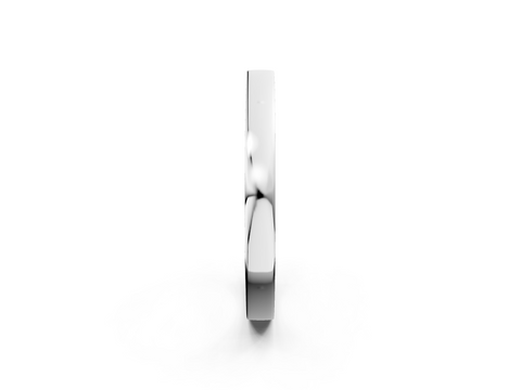 White gold Pavé Round Diamond Channel-Set Platinum Band