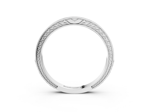 Platinum Round Cut Diamond Pavé Eternity Band with Channel Setting
