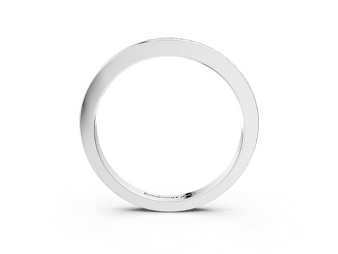White gold Round Diamond Half Eternity Pavé Band
