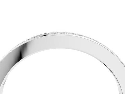 White gold Round Diamond Half Eternity Pavé Band