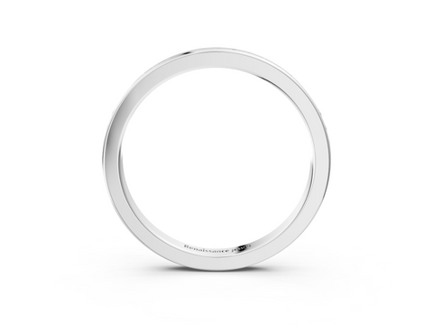 Platinum Round Diamond Pavé Set Half-Eternity Band